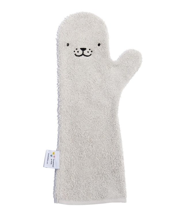 Baby Shower Glove Baby Shower Glove - Washand Zeehond Grijs