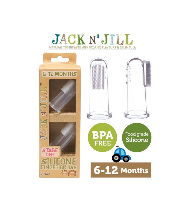 Jack N'Jill Jack N'Jill - Silicone Finger Brush 2 Pack