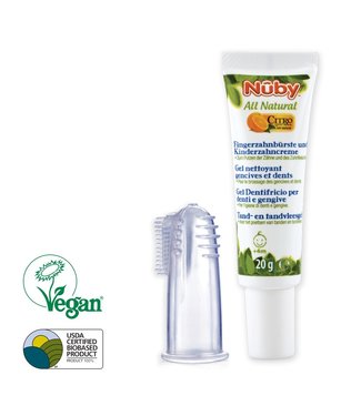 Nuby Nuby - Tandpastagel & vingertandenborstel - 20gr - 4m+