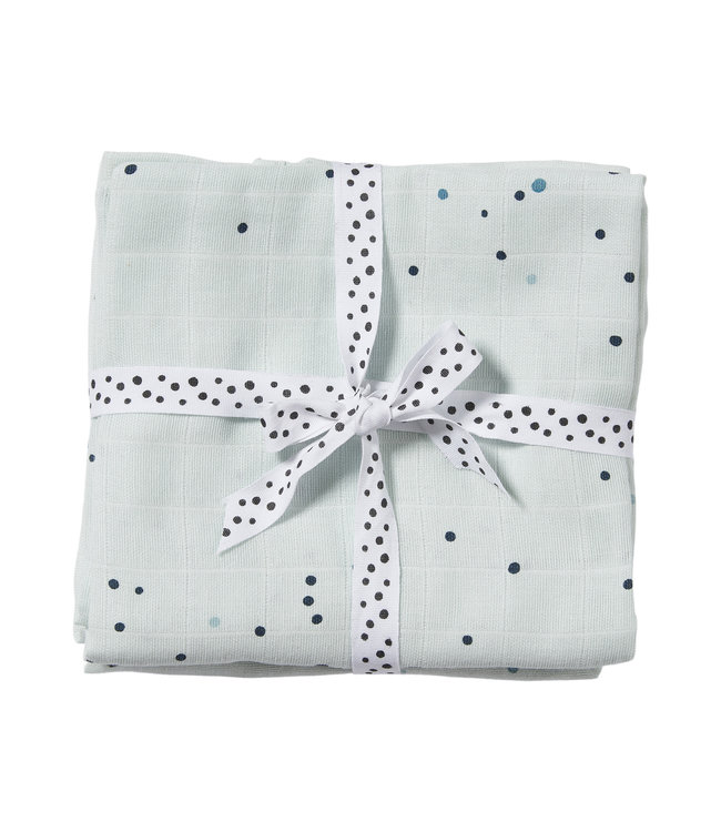 Done by Deer Done by Deer - Burp cloth 2-pack, Dreamy dots, Blue