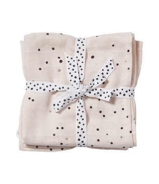Done by Deer Done by Deer - Burp cloth 2-pack, Dreamy dots, Powder