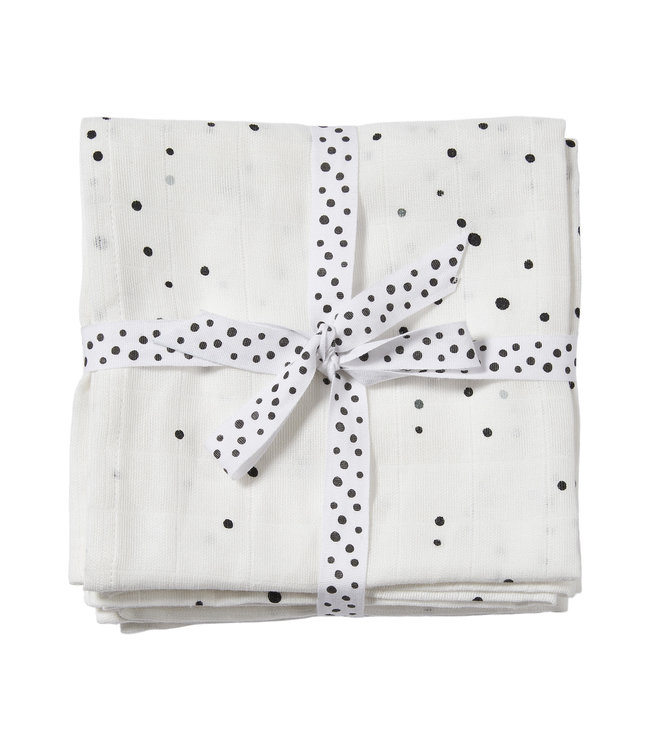Done by Deer Done by Deer - Burp cloth 2-pack, Dreamy dots, White