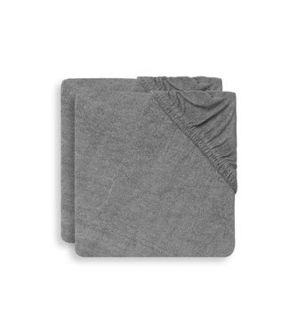 Jollein Jollein - Aankleedkussenhoes Badstof 50x70cm - Storm Grey - 2 Stuks