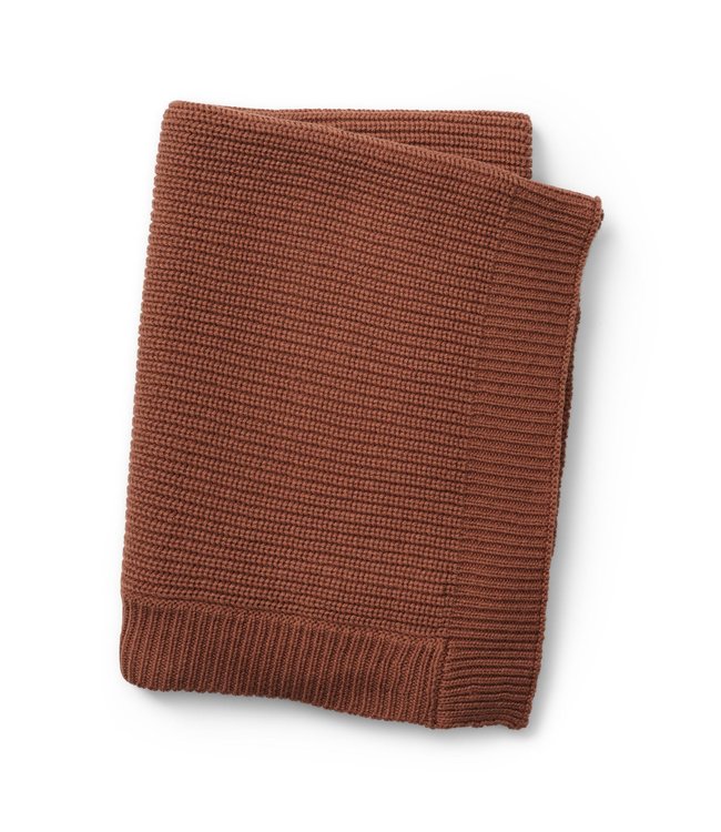 Elodie Elodie - Gebreid deken wol Burned Clay