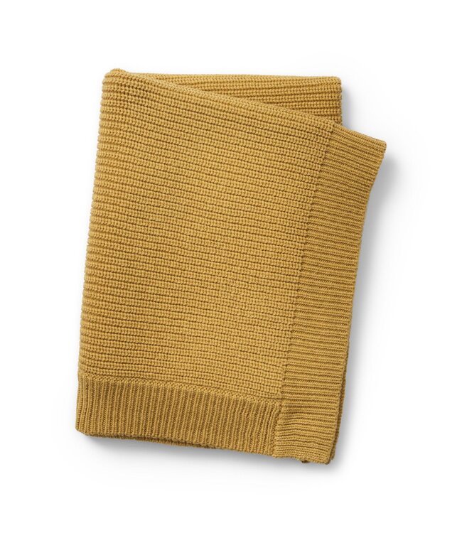 Elodie Elodie - Gebreid deken wol Gold