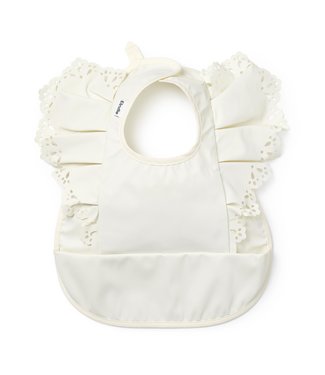 Elodie Elodie - Slabbetje met opvangbakje Vanilla White