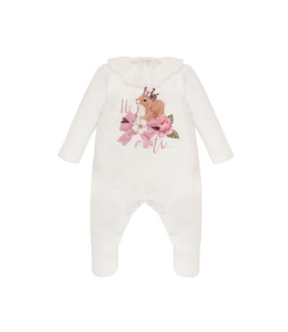 Balloon Chic Balloon Chic - Babypakje Velours Ecru Met Konijn