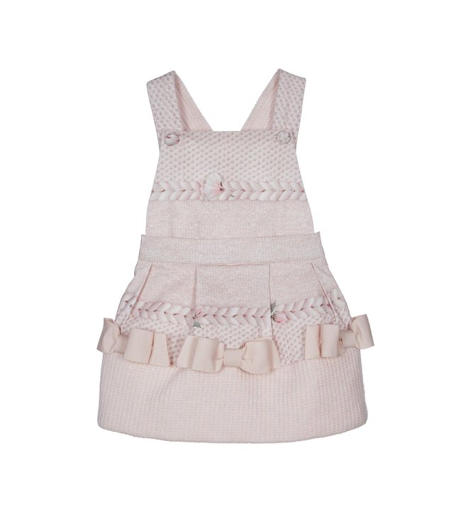 Lapin House Lapin House - Jurk Met Strik En Gebreid Onderaan - Roze