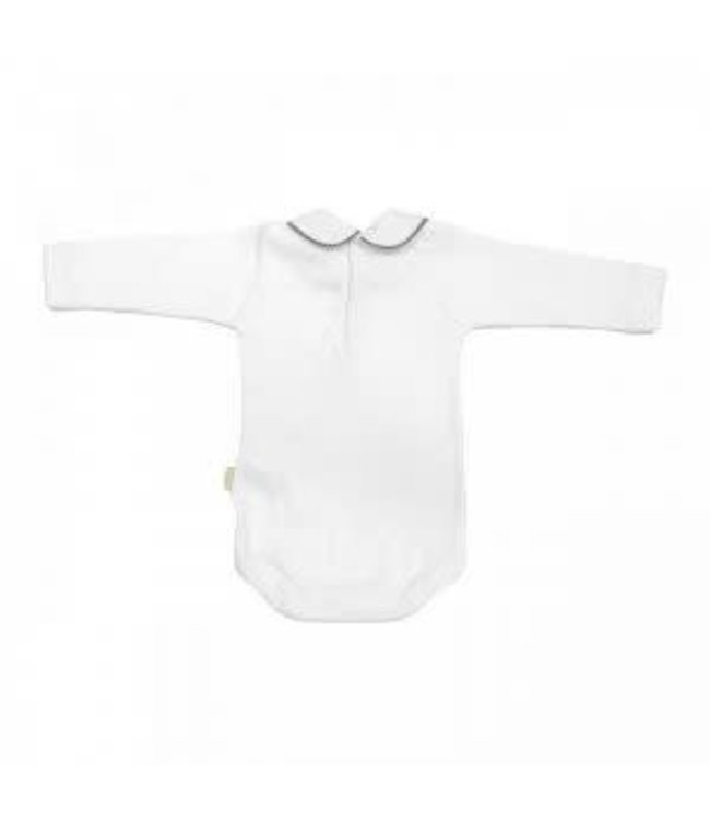 Cambrass Cambrass - Romper Wit Afgewerkt Met Grijs