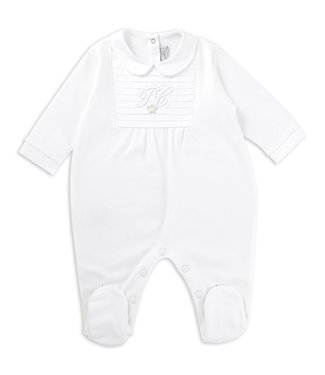 Tartine et Chocolat Tartine et Chocolat - Monogramme Sleepsuit 1M - White