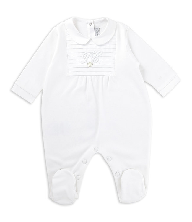 Tartine et Chocolat Tartine et Chocolat - Monogramme Sleepsuit 1A - White