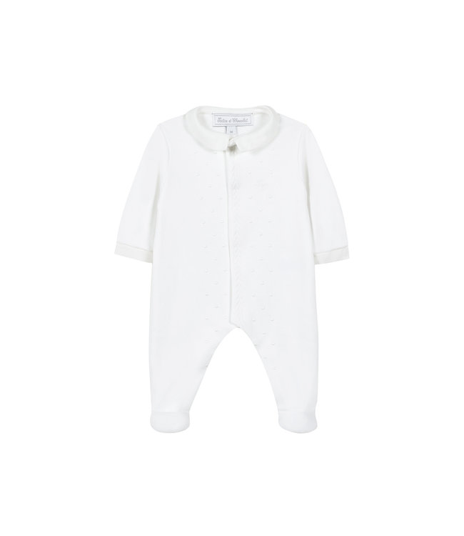 Tartine et Chocolat Tartine et Chocolat - Linge d'Antan Sleepsuit 1M - White