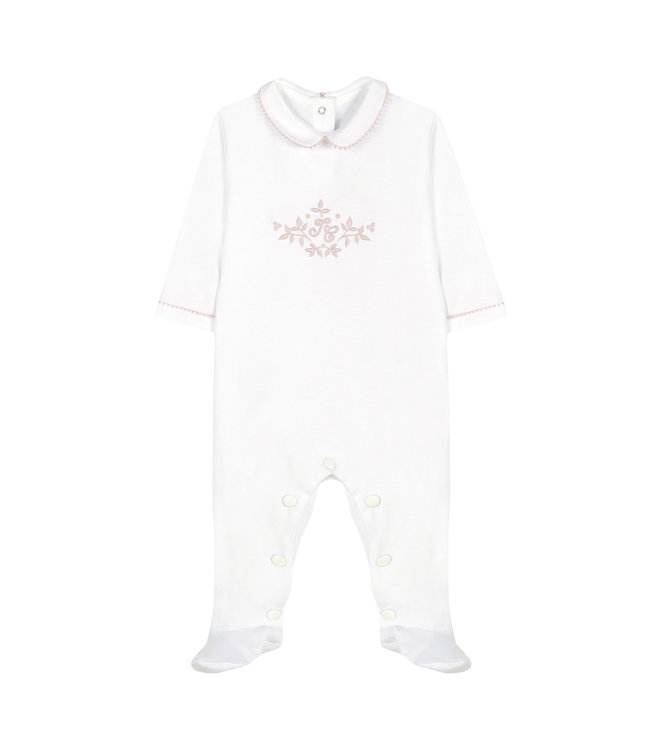 Tartine et Chocolat Tartine et Chocolat - Feuilles de lin Sleepsuit 18M - White