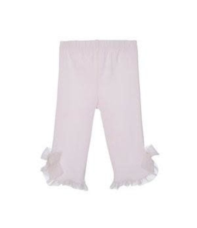 Lapin House Lapin House - Legging Met Strikje Op Zijkant En Frul Aan Onderkant - Wit