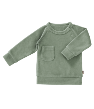 Fresk Fresk - Sweater velours Forest green