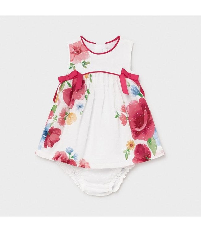 Mayoral Mayoral - Jurk Met Bloemen En Strikken
