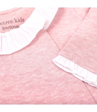 Poetree Kids Poetree Kids - Babypakje Chevron Pink with white collar maat 56