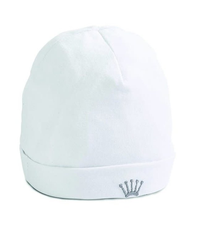 First First - Endless Grey - Eerste wit jersey materniteitsmutsje