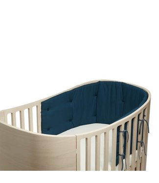 Leander Leander - Bumper for Classic baby cot, Organic, Dark blue.