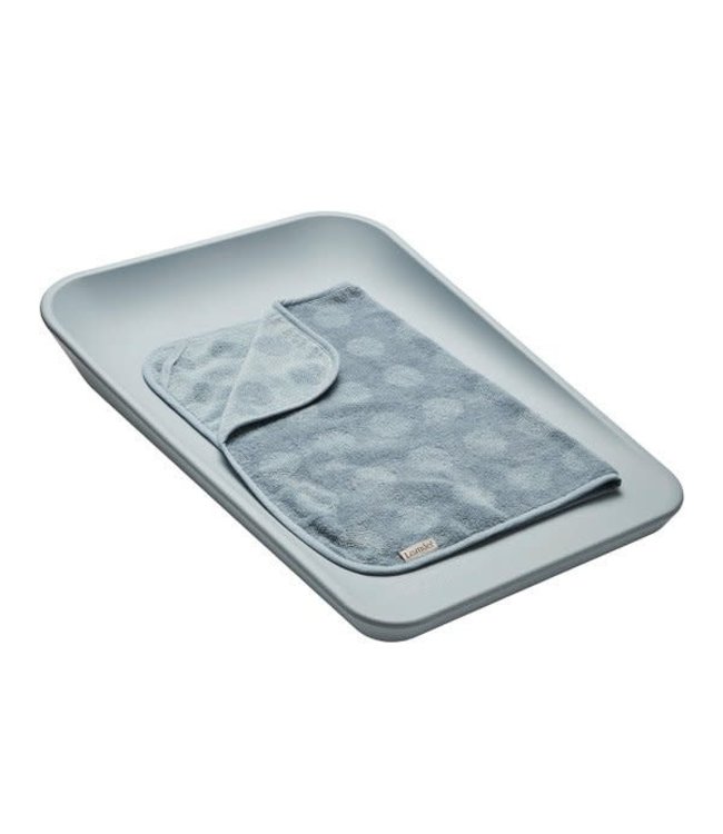 Leander Leander - Topper for changing mat, Dots, Organic Cotton, Blueberry