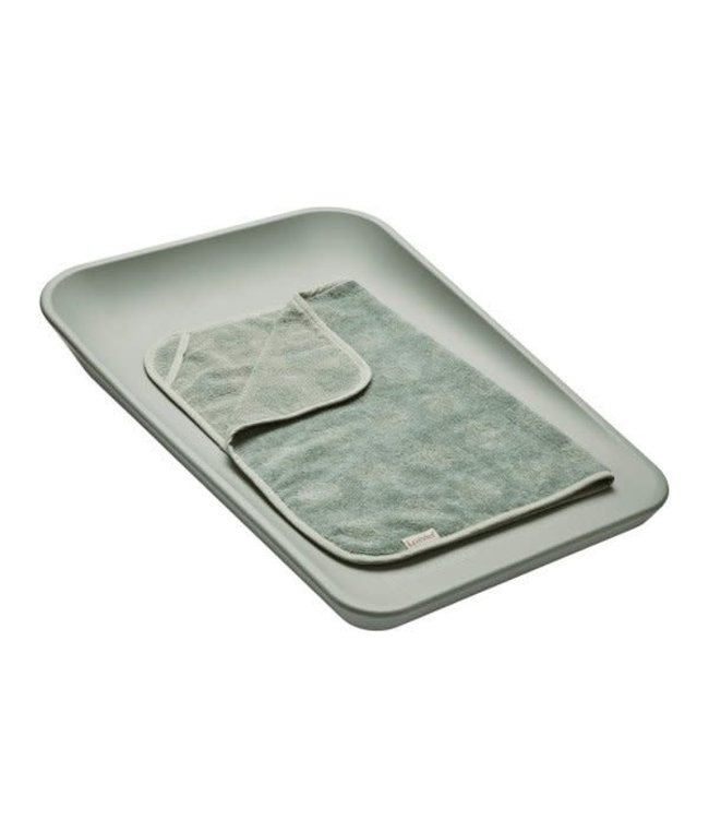 Leander Leander - Topper for changing mat, Dots, Organic Cotton, Sage green