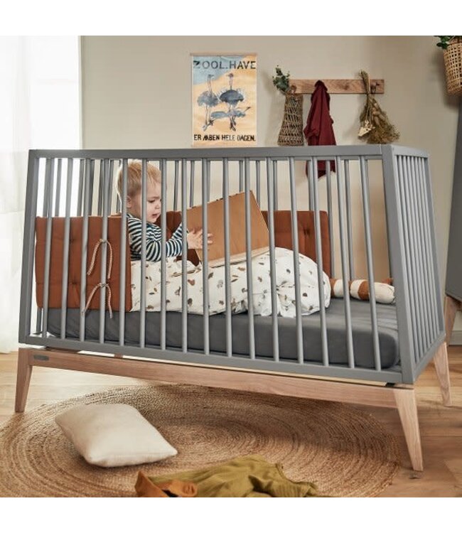 Leander Leander - Luna™ Baby Cot, 120x60 cm, Grey