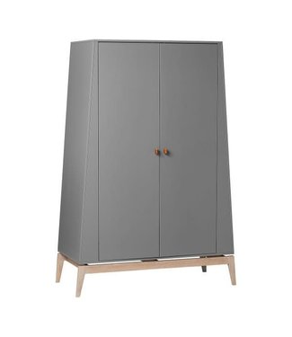 Leander Leander - Luna wardrobe, large, Grey/Oak.