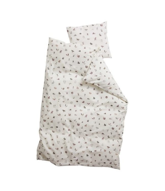 Leander Leander - Junior bedding, 100x135 cm, Forrest, Organic Cotton, Dusty rose