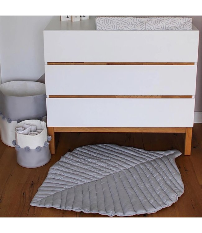 Toddlekind Toddlekind - Leaf Mat- Stone Grey