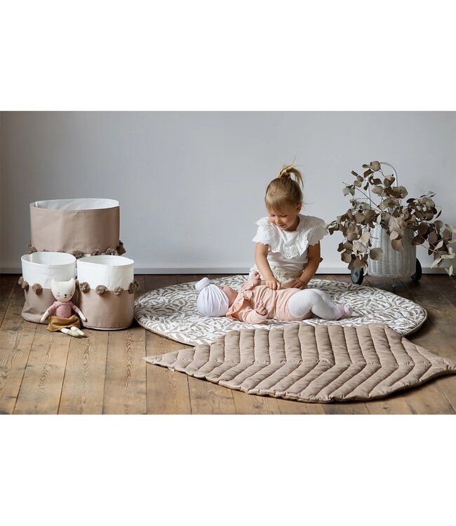 Toddlekind Toddlekind - Leaf Mat-Tan Taupe