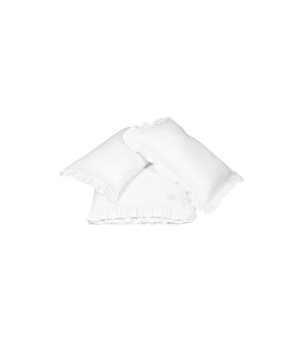 Cotton & Sweets Cotton & Sweets - Bedclothes SG with ruffles Adult two pillowcases included White