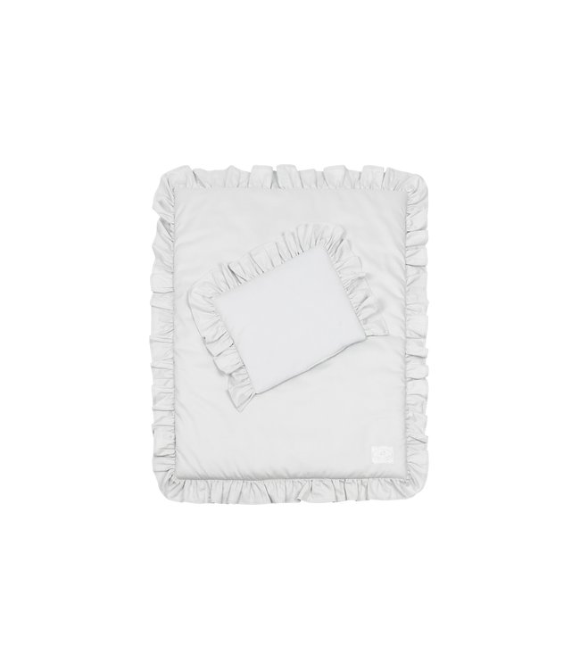 Cotton & Sweets Cotton & Sweets - Bedding SG filled Newborn with ruffles Light grey