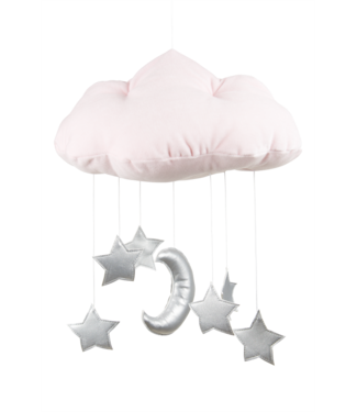 Cotton & Sweets Cotton & Sweets - Cloud mobile Candy pink, silver stars