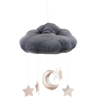 Cotton & Sweets Cotton & Sweets - Cloud mobile Graphit, pink stars