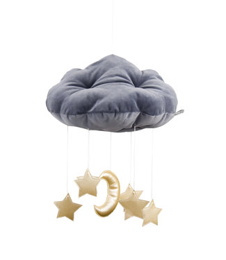Cotton & Sweets Cotton & Sweets - Cloud mobile Graphit, gold stars