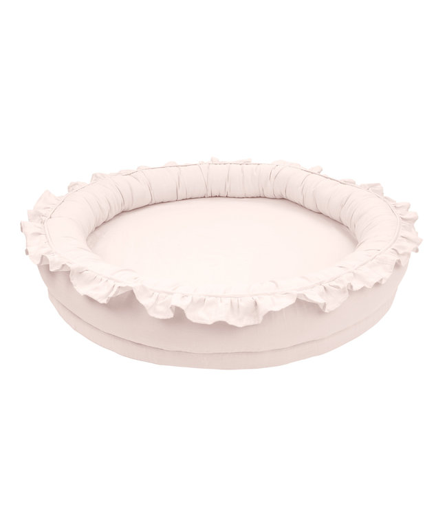 Cotton & Sweets Cotton & Sweet - Linen Junior nest with ruffles - White