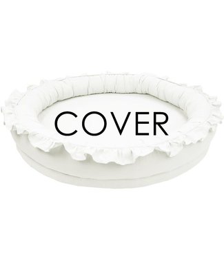 Cotton & Sweets Cotton & Sweet - Junior nest cover bc with ruffles - White