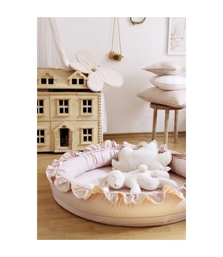 Cotton & Sweets Cotton & Sweet - Small Junior nest with ruffles - Powder pink