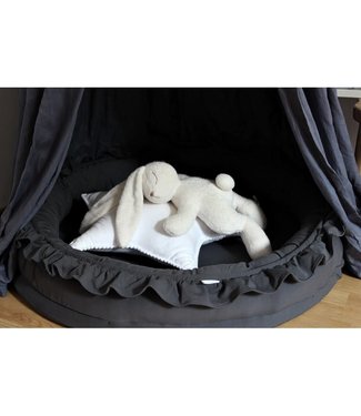 Cotton & Sweets Cotton & Sweet - Small Junior nest with ruffles - Graphit