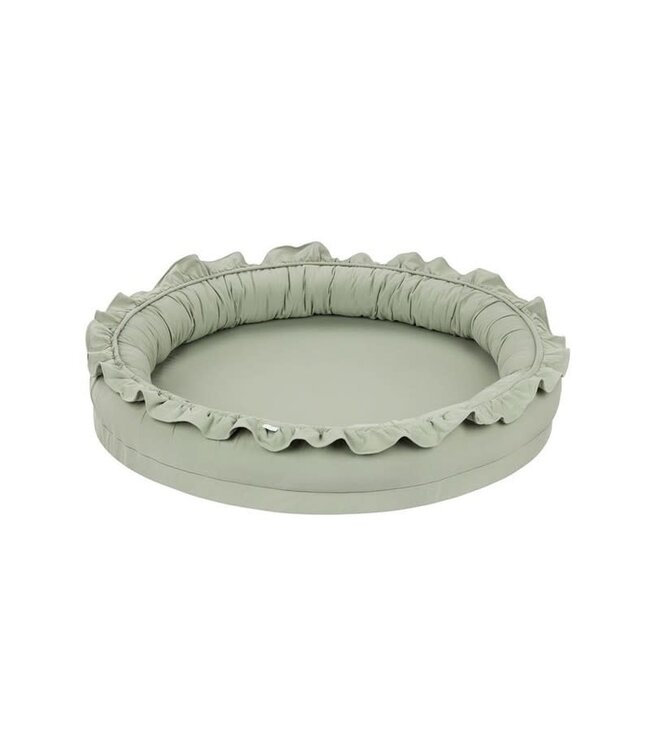 Cotton & Sweets Cotton & Sweet - Small Junior nest with ruffles - Desert green