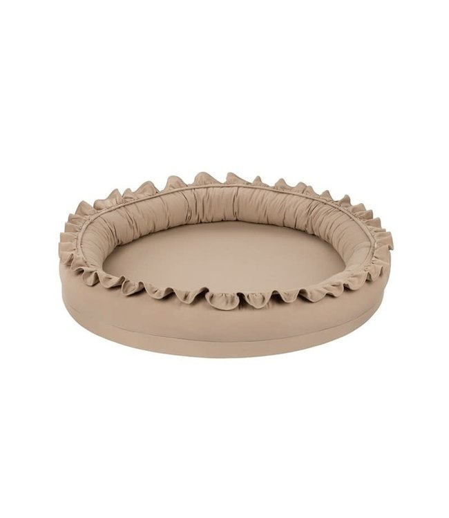 Cotton & Sweets Cotton & Sweet - Small Junior nest with ruffles - Cappuccino