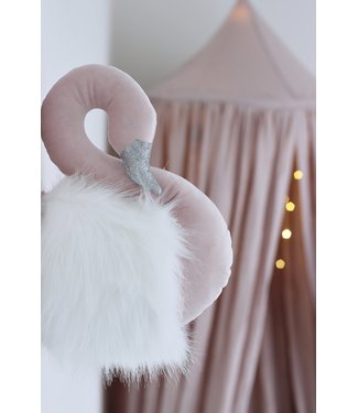 Cotton & Sweets Cotton & Sweets - Wall Swan Decoration Powder with white fur