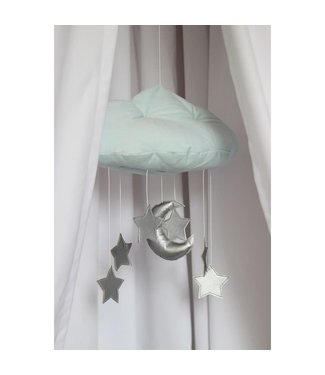 Cotton & Sweets Cotton & Sweets - Cloud mobile Mint, silver stars