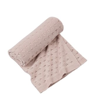 Cotton & Sweets Cotton & Sweets - Openwork bamboo blanket powder pink