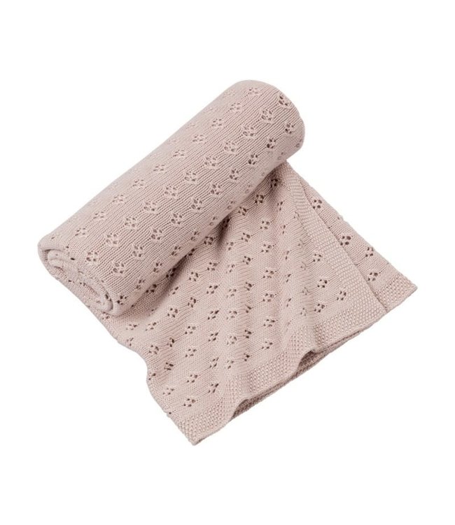 Cotton & Sweets Cotton & Sweets - Openwork bamboo blanket powder pink