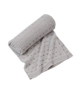 Cotton & Sweets Cotton & Sweets - Openwork bamboo blanket Light grey