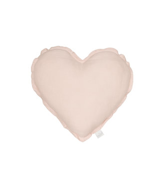 Cotton & Sweets Cotton & Sweets - Heart pillow Pure Nature Powder pink