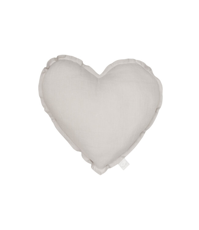Cotton & Sweets Cotton & Sweets - Heart pillow - Light grey