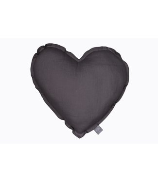 Cotton & Sweets Cotton & Sweets - Heart pillow - Graphit