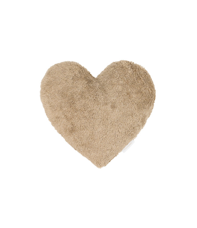 Cotton & Sweets Cotton & Sweets - Sheepskin heart pillow - Chocolate